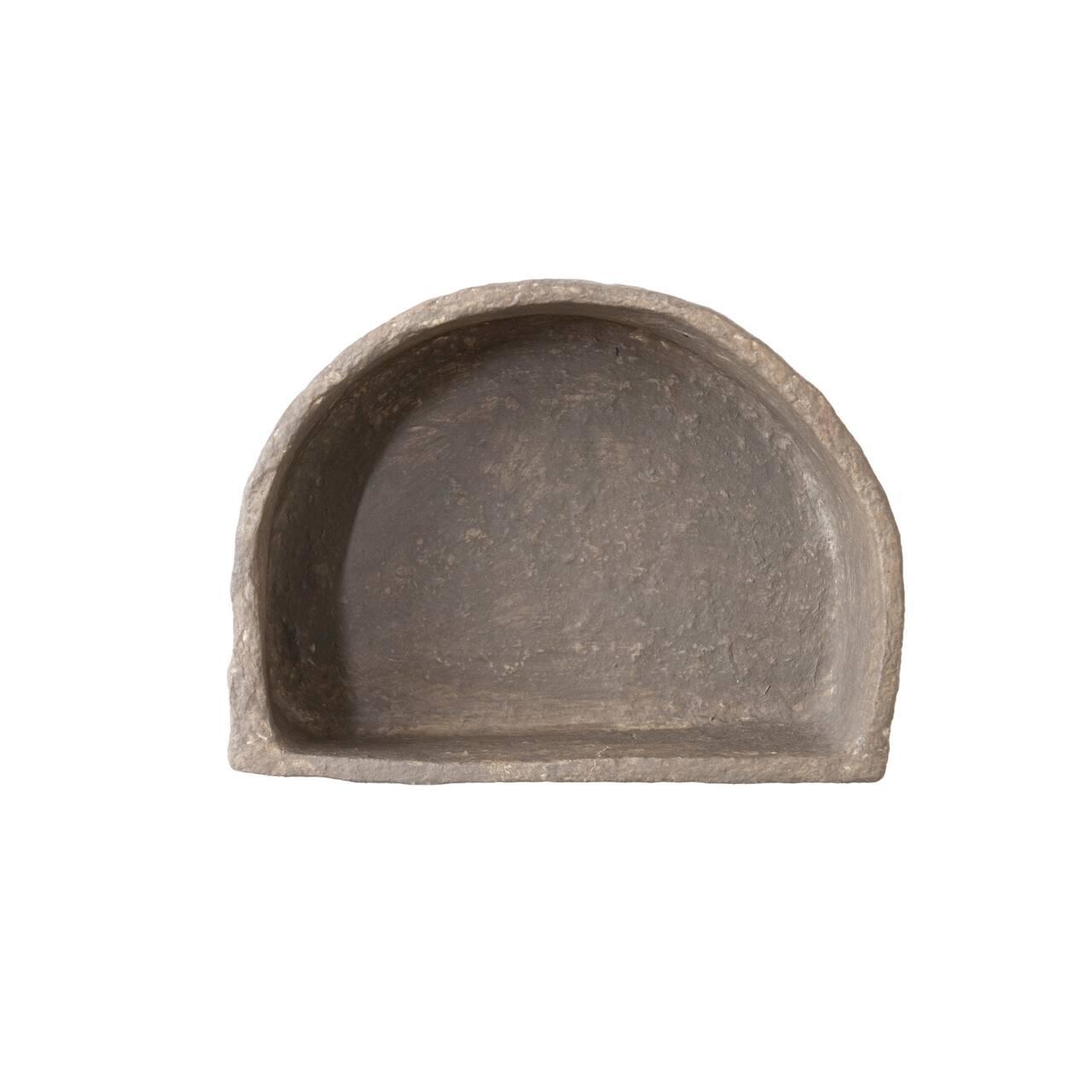 Hello Honey® Gray Paper Mache Half Moon Wall Shelf